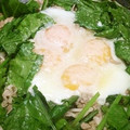 inusyamo's cooksnap of when they made 簡単!!ほうれん草＆半熟卵の粉チーズかけ.