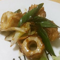 inusyamo's cooksnap of when they made チクワとネギのオイマヨ炒め.