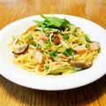 アイリッシュショコラ's cooksnap of when they made 桜えびと水菜の和風バター醤油パスタ.