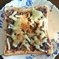 瑠依子's cooksnap of when they made あんこチーズトースト.