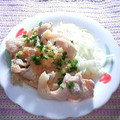 watyami's cooksnap of when they made ゆで豚のみぞれ和え　.