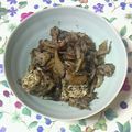 チェックのミニくま's cooksnap of when they made 舞茸と豆腐の真っ黒煮.