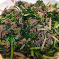 ユキぽっちん's cooksnap of when they made ☆にらともやしとひき肉炒め☆お弁当にも.