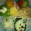 マロンナ＊'s cooksnap of when they made ドラえもん＆のび太＆ミニドラ弁当.