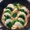 ラリー＆サラ's cooksnap of when they made カブのあんかけ煮物♪チクワとほうれん草.