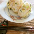 solapapa's cooksnap of when they made たぬきときつねの仲良しおにぎり.