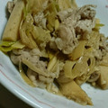 万里愛's cooksnap of when they made 豚コマとタケノコとネギの甘辛炒め.
