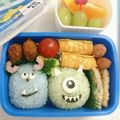 きいこにゃん's cooksnap of when they made モンスターズインクのキャラ弁♪.