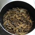 awapanda's cooksnap of when they made 牛肉とゴボウと蒟蒻の煮物。.