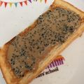 ゆけむりんりん's cooksnap of when they made トーストに！3分で黒ごまきな粉クリーム.