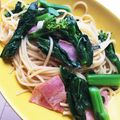 いのうえふらん's cooksnap of when they made 超シンプル♪かき菜とベーコンコンソメ炒め.