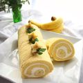 たえ's cooksnap of when they made バター不使用バナナロールケーキ.
