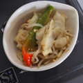 もりのりころ's cooksnap of when they made 鶏と三色野菜の卵とじ.