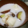 ジョングレ's cooksnap of when they made 豆乳とさつまいも入り♡小豆缶でおしるこ.
