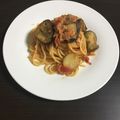 つっちゃん。's cooksnap of when they made あのチーズで本格♡ナスツナのトマトパスタ.