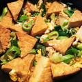 DHA's cooksnap of when they made すき焼きのたれで＊厚揚げ卵とじ.