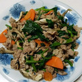 こたろー550's cooksnap of when they made 塩豚＆ほうれん草＆まいたけの炒め物.