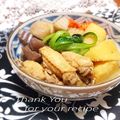 inyako's cooksnap of when they made 鶏手羽とこんにゃく、野菜の煮物.