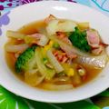 PoTh's cooksnap of when they made 玉ねぎベーコンスープ.