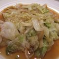 うみにゃんこ's cooksnap of when they made レタス☆ポン酢醤油炒め.