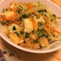 mii3e3's cooksnap of when they made 香り良い♪豆苗と豆腐の卵ラー醤油炒め.