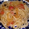 コハク☆。・'s cooksnap of when they made トマトとしめじのパスタ.