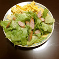 かおぽんぽこりん's cooksnap of when they made 簡単！レタスとソーセージと卵のサラダ.