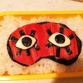 ニコニコはんぱんまん's cooksnap of when they made キャラ弁　銀魂　アイマスク.