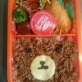 precious☆'s cooksnap of when they made 簡単キャラ弁♪そぼろでくまちゃん☆.