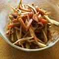 wasabee3's cooksnap of when they made 金針菜と人参ゴボウのキンピラ☆鉄分豊富.