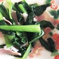 ゆか＊みく's cooksnap of when they made 小松菜とベーコンの炒め物.