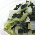 umemodoki's cooksnap of when they made 白菜とわかめのワサビ醤油あえ.