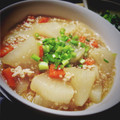 クックW3AWEM☆'s cooksnap of when they made 大根とネギのひき肉あんかけ風簡単煮物。.