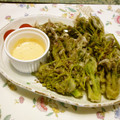 クレイプメートル's cooksnap of when they made サクッとたらの芽の天ぷら☆醤油マヨで～★.