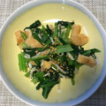 R2016's cooksnap of when they made 小松菜のしらす、油揚げ入り和え物♪.