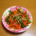 55才のおじさん's cooksnap of when they made にんじんとピーマンの彩りきんぴら.