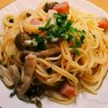 nannto's cooksnap of when they made めんつゆdeきのこの和パスタ.