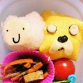 とっしーのぶにゃん's cooksnap of when they made アドベンチャータイムキャラ弁！！.