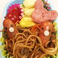 まるさん1223's cooksnap of when they made 春だね★もぐらちゃんの焼きそば弁当.