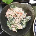 pyupo's cooksnap of when they made おつまみに☆オクラとカニカマのピリ辛和え.