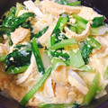 はるシェフ's cooksnap of when they made 新玉ねぎと小松菜の卵とじ.
