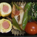 ponkey's cooksnap of when they made 弁当に竹輪とスナップえんどうの梅マヨ炒め.
