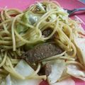 ああみなみ's cooksnap of when they made 春キャベツとウインナーのパスタ.