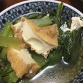 イヌチン's cooksnap of when they made あともう一品。簡単、小松菜と油揚げの煮物.