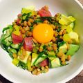 oooooo312's cooksnap of when they made アボカド入りまぐろ納豆丼☆もち麦ごはん.