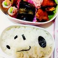 さき:D's cooksnap of when they made 超！簡単♪キャラ弁♪スヌーピー♪.