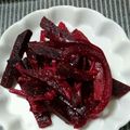 chiriri10's cooksnap of when they made 赤ビーツとにんじんのきんぴら.