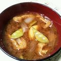 KUMI KUMI's cooksnap of when they made 春！絹さやとじゃが玉(ねぎ)のお味噌汁.