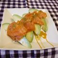 龍青空ママ's cooksnap of when they made アボカド・チーズのスモークサーモン巻き.