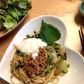 イモ栗かぼちゃ's cooksnap of when they made とろろ芋となめこのつるつるパスタ.